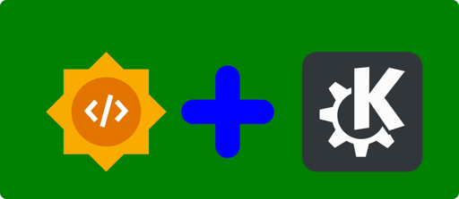 Google's Summer of Code logo alongside KDE's on a green background