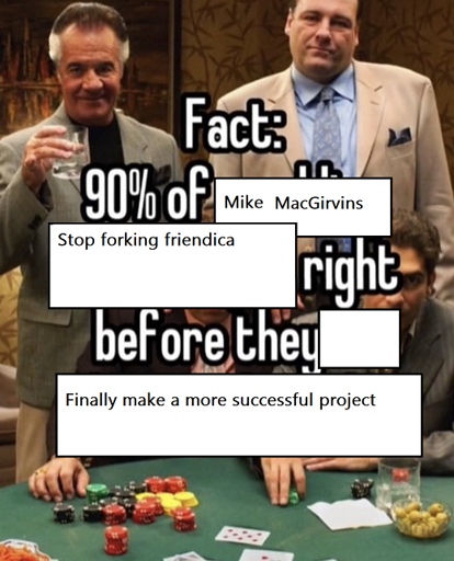 Fact: 90% of Mike MacGirvins stop forking friendica right before they finally make a more successful project.